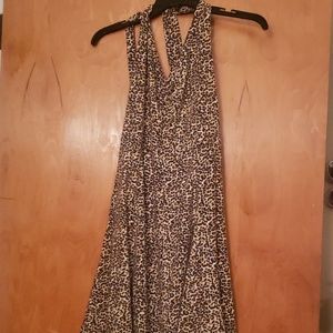 Sourpuss leopard halter dress